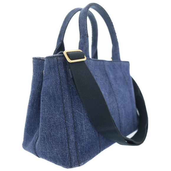 Prada Canapa Mini 2WAY Denim Handbag - Picture 1 of 5